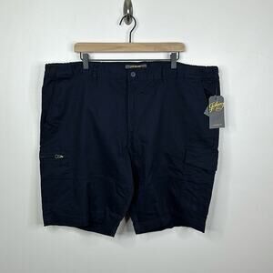 Johnny Bigg Men's 44 Big & Tall Fraser Navy Blue Stretch Cargo Shorts NWT
